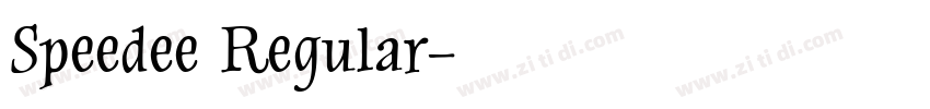 Speedee Regular字体转换